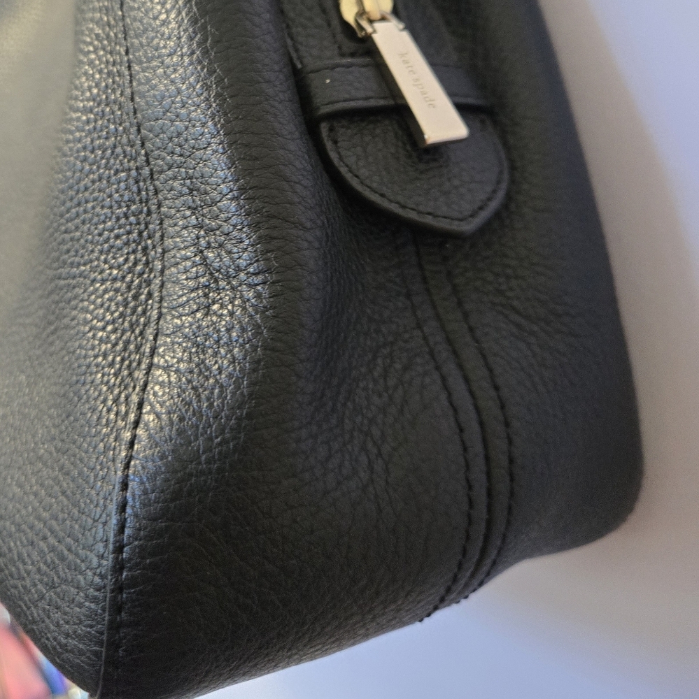 EUC Kate Spade Black Leather Shoulder Bag - Picture 3 of 11